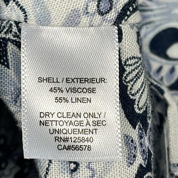 Intermix Janella Two Tie Crop Top Floral Paisley Knot Cut Out Linen Sz 00 - Picture 12 of 13